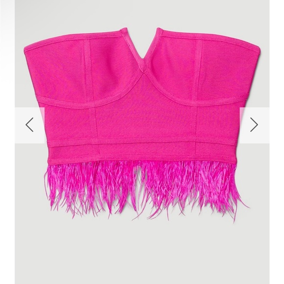 Karen Millen limited edition Fuchsia Strapless Top - Picture 1 of 7